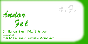 andor fel business card